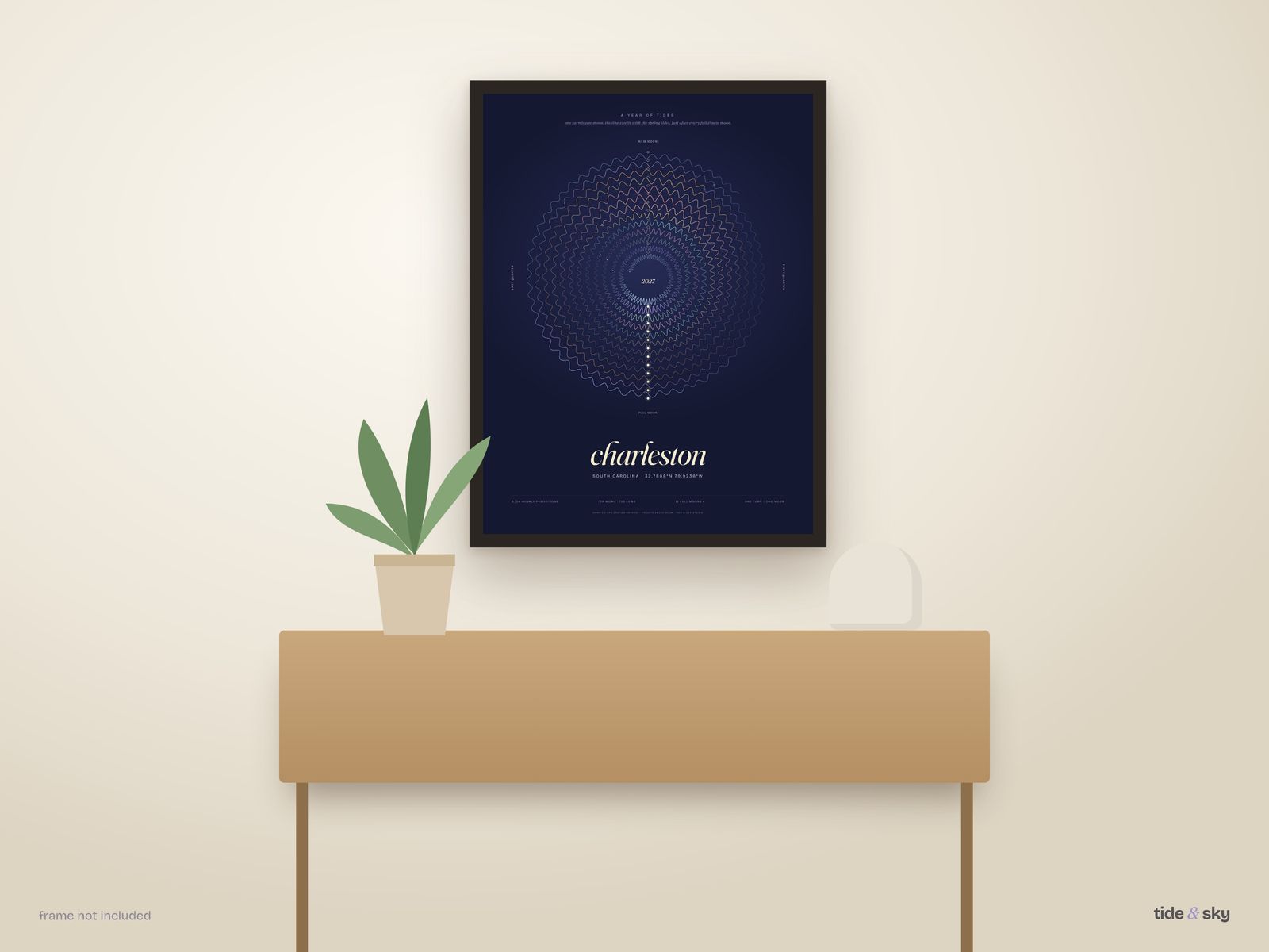 the poster framed on a wall